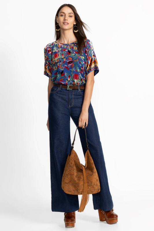 Johnny Was Mariafe Blouse | Primula Burnout | C11925-6
