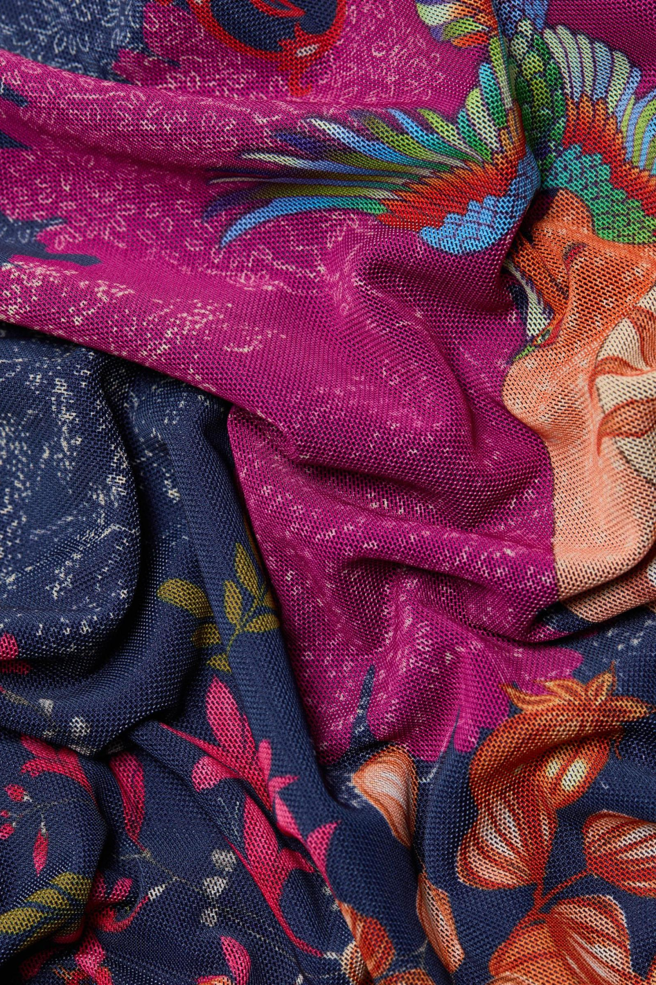 Johnny Was Maya Mesh Midi Dress in Dreamer Blue 