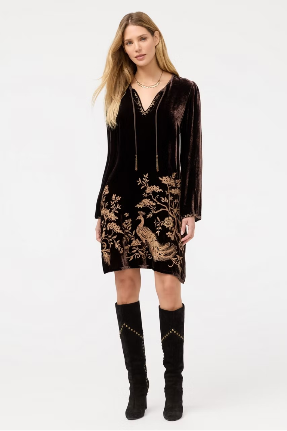 Johnny Was Kimono Sleeve Relaxed Dress
