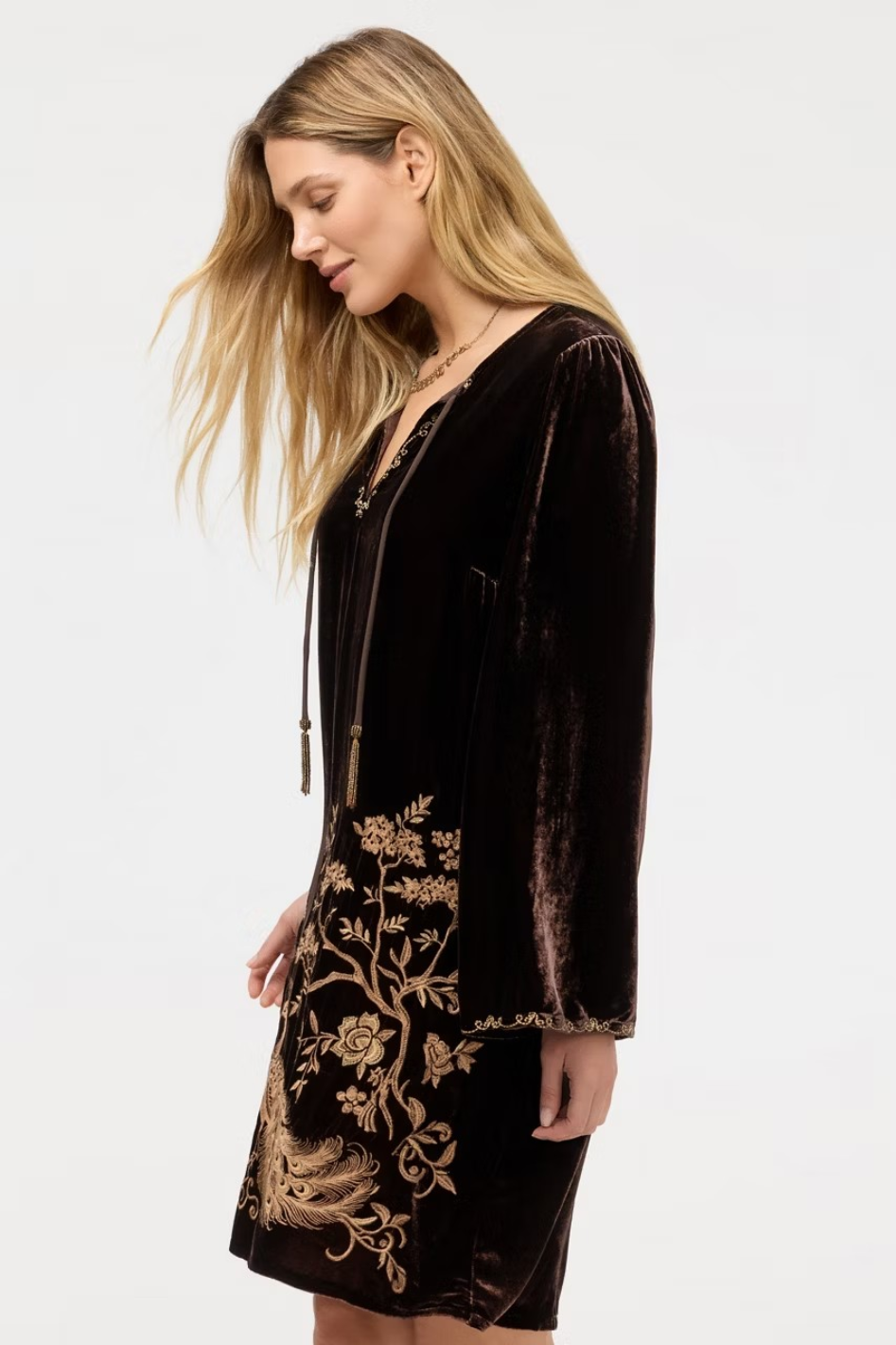 Johnny Was Kimono Sleeve Relaxed Dress