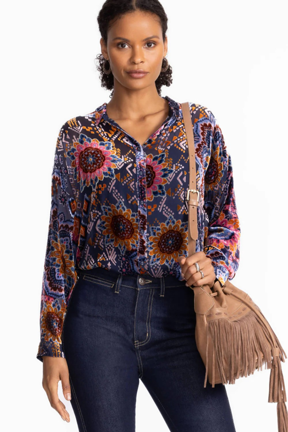 Johnny Was The Oversized Audrey Shirt | Sisi Burnout | C12325-7