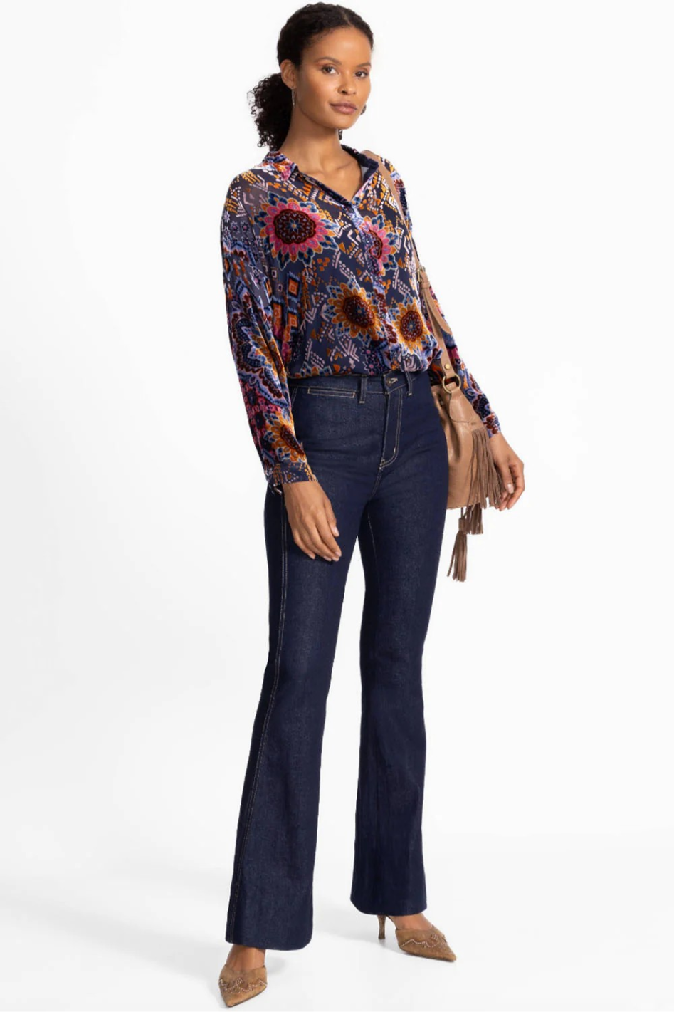 Johnny Was The Oversized Audrey Shirt in Sisi Burnout