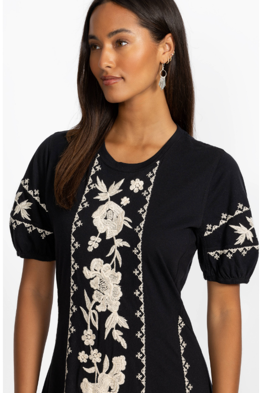 Johnny Was Seamed Knit Dress | Camille | Black | J35325-1