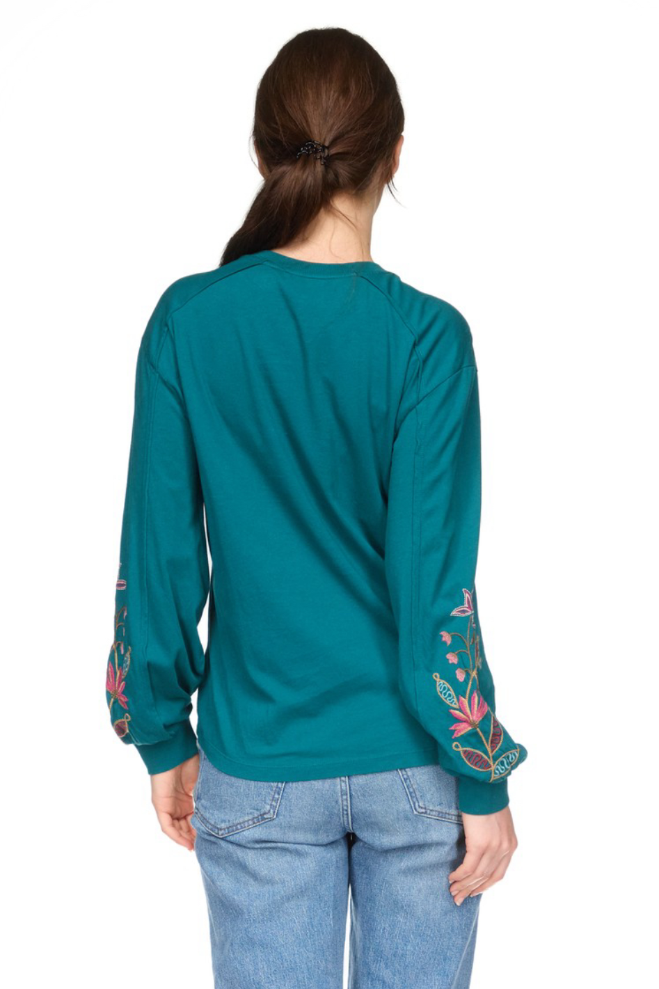 Johnny Was Seamed Sleeve T-Shirt 