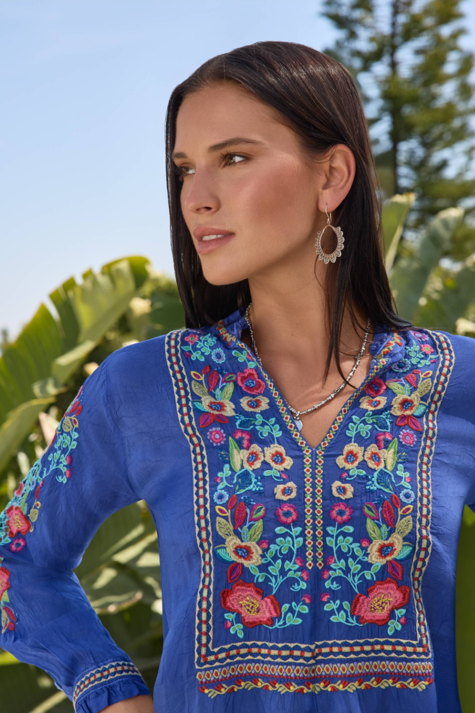 Johnny Was Simone Blouse-Rose | Blue | C14125-6