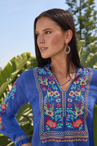 Johnny Was Simone Blouse-Rose | Blue | C14125-6