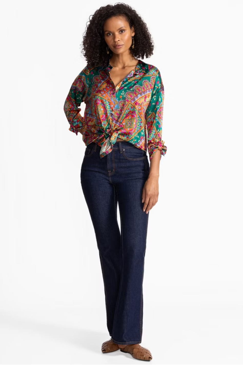 Johnny Was The Slim Audrey Blouse Bomi Print