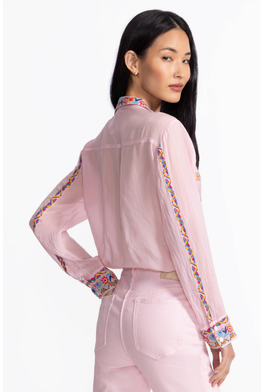 Johnny Was Sydnee Shirt | Primrose Pink | C13125-3