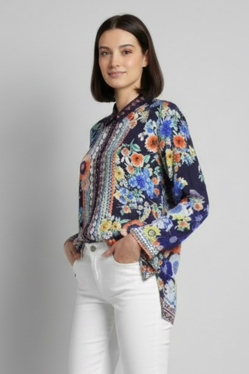 Johnny Was The Audrey Button Up Shirt in Tiana Print