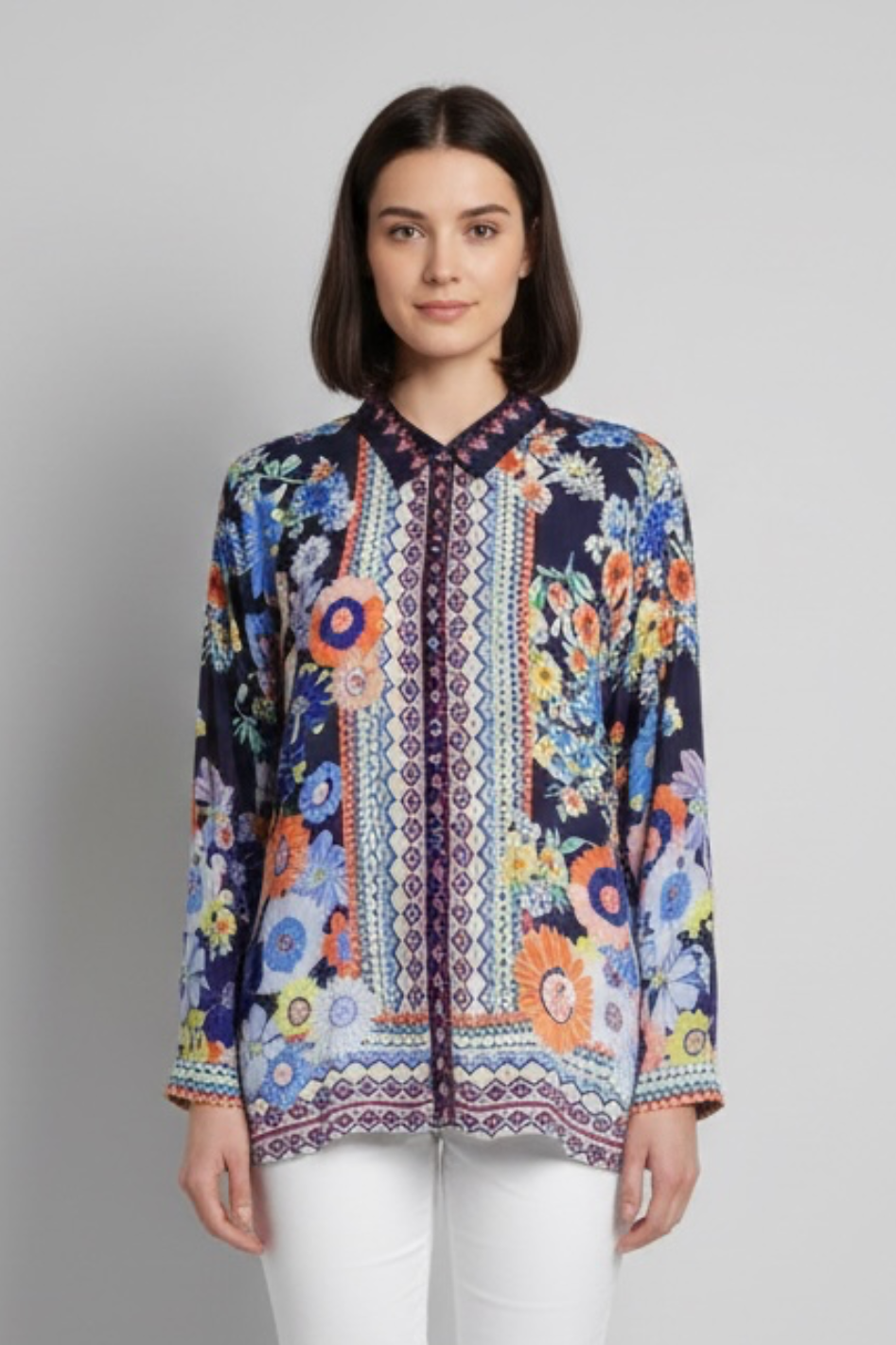 Johnny Was The Audrey Button Up Shirt in Tiana Print