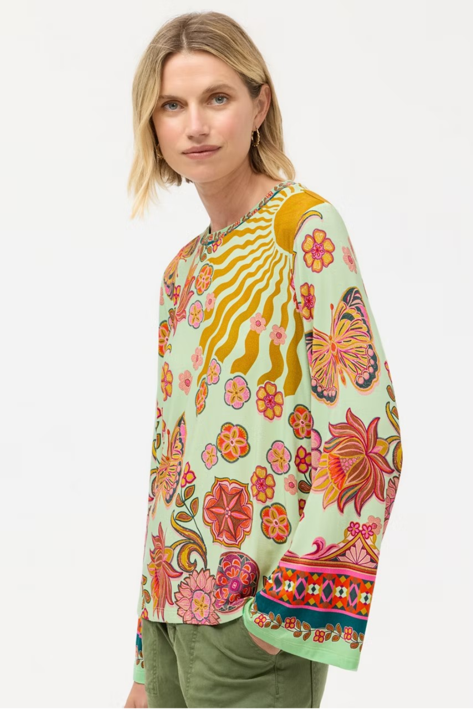 Johnny Was The Janie Favorite Flare Sleeve Crew Tee 