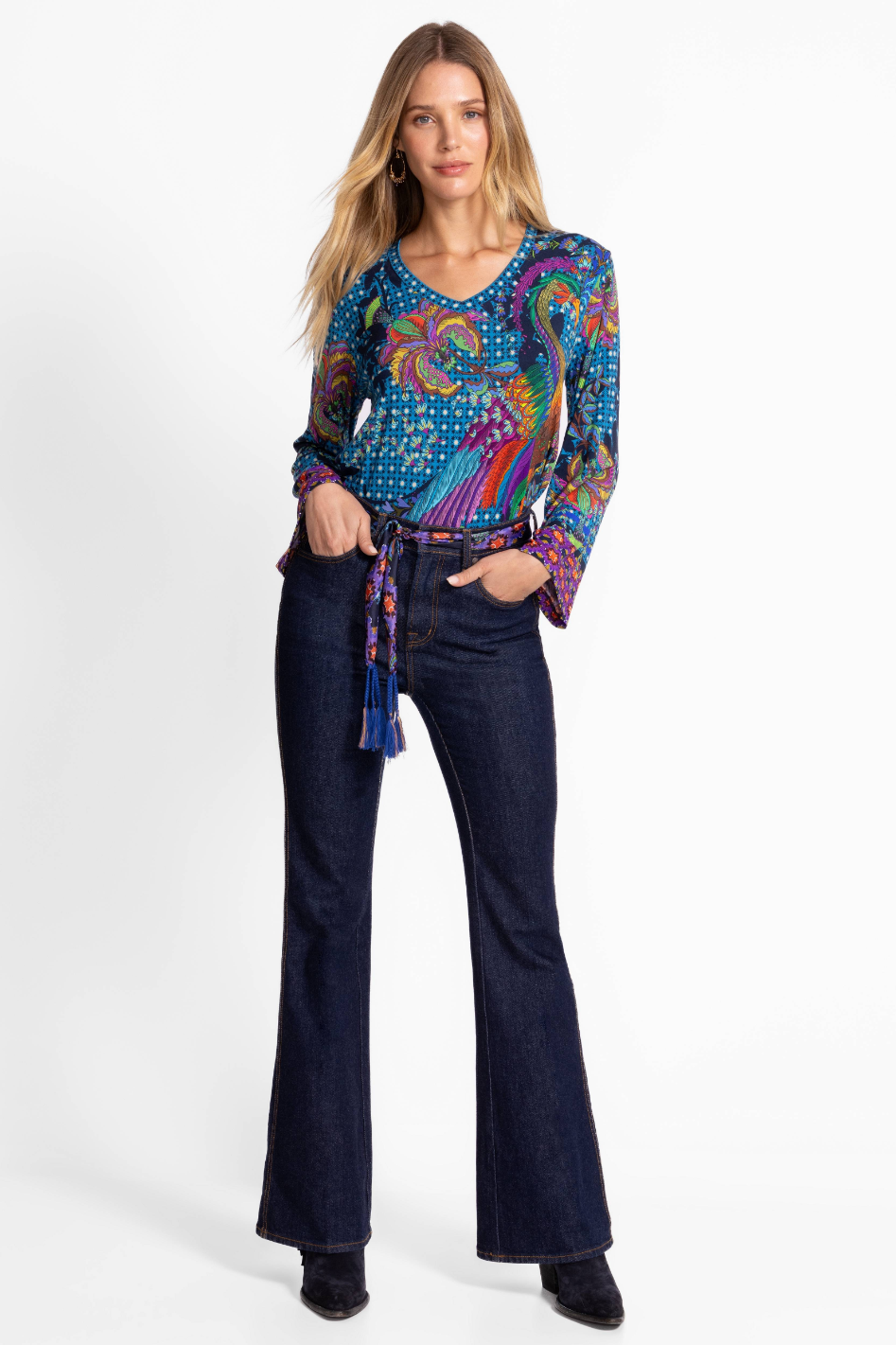 Johnny Was The Janie Favorite V-Neck Kimono Sleeve Tee