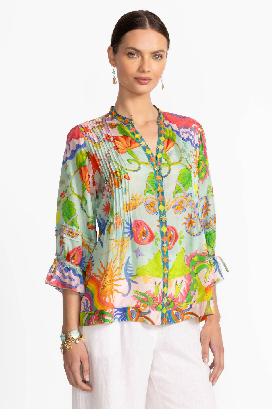Johnny Was Vacanza Blouse