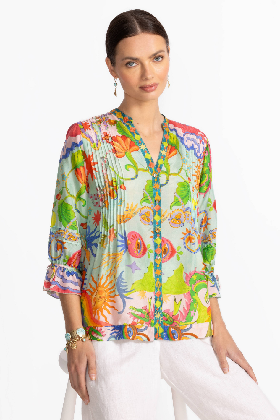 Johnny Was Vacanza Blouse