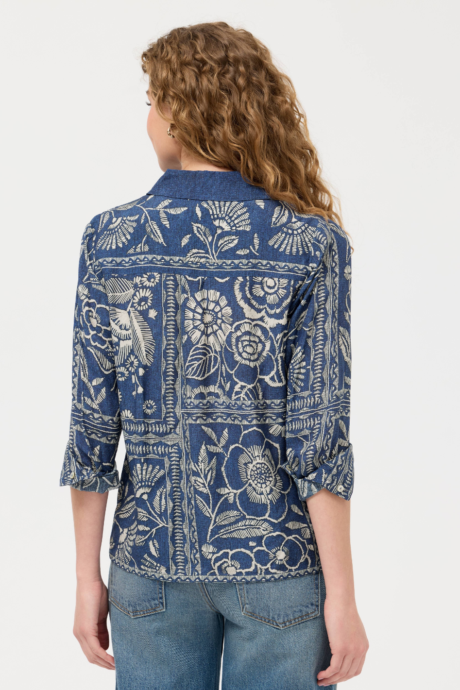 Johnny Was Button Detail Shirt | Vaelis | W19226-1