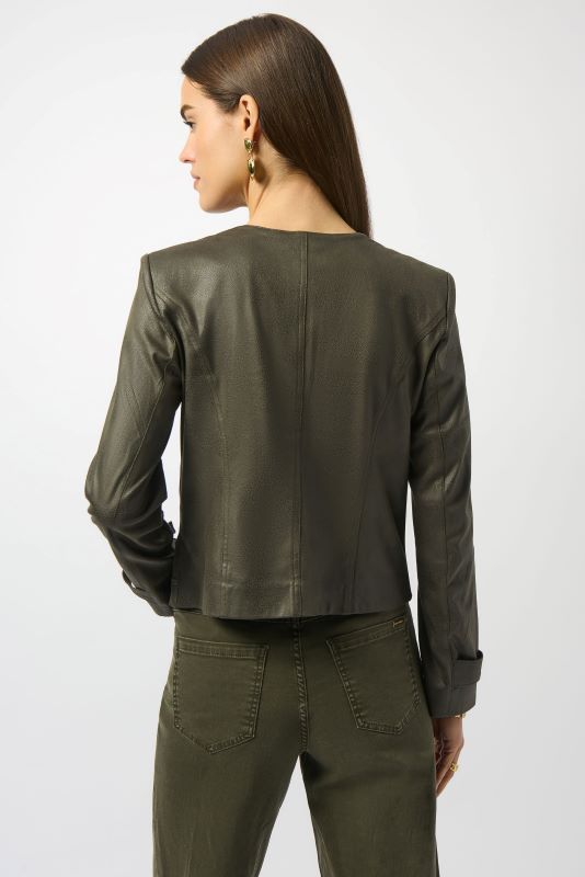 Joseph Ribkoff Foiled Faux Suede Fitted Jacket | 253935