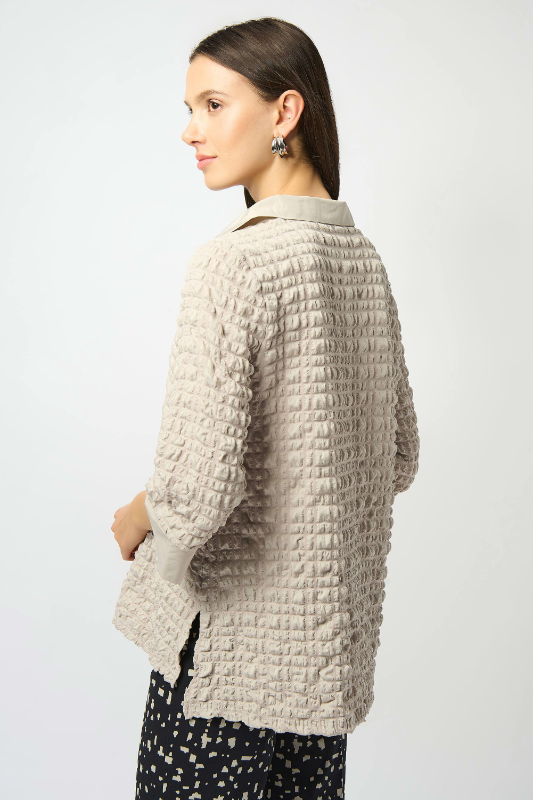 Joseph Ribkoff Bubble Jacquard A-Line Top | Moonstone | 253070