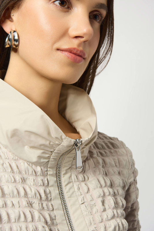 Joseph Ribkoff Bubble Jacquard A-Line Top | Moonstone | 253070