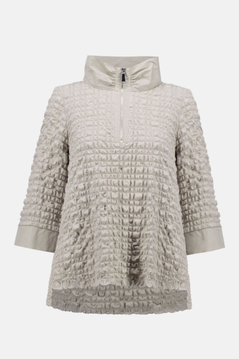 Joseph Ribkoff Bubble Jacquard A-Line Top | Moonstone | 253070
