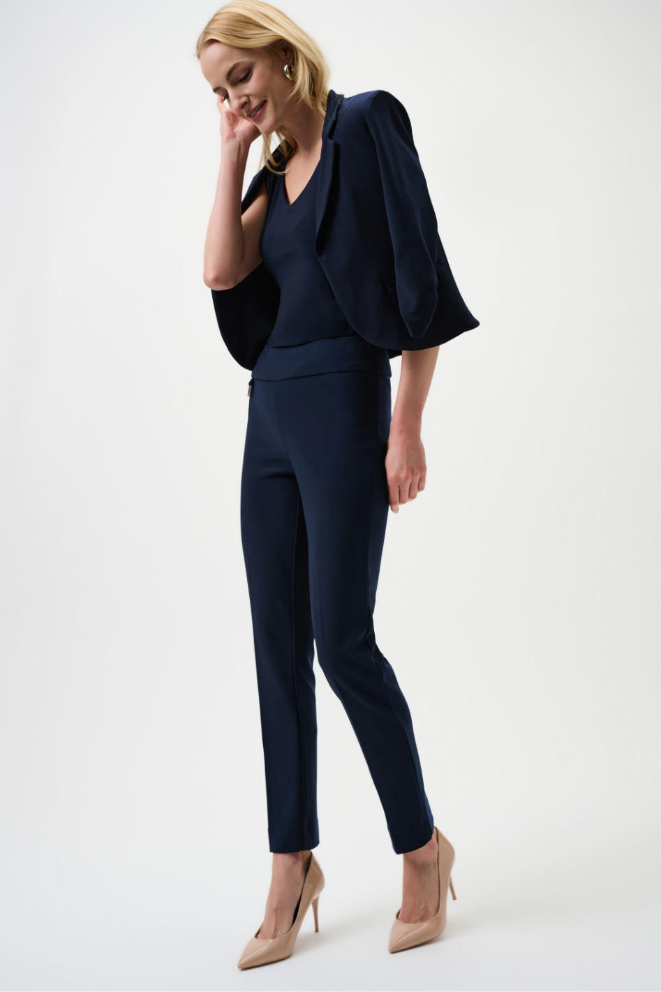 Joseph Ribkoff Classic Tailored Slim Pant in Midnight Blue