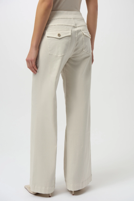 Joseph Ribkoff Classic Wide Leg Pull-On Jeans | Birch | 254919