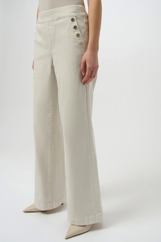Joseph Ribkoff Classic Wide Leg Pull-On Jeans | Birch | 254919