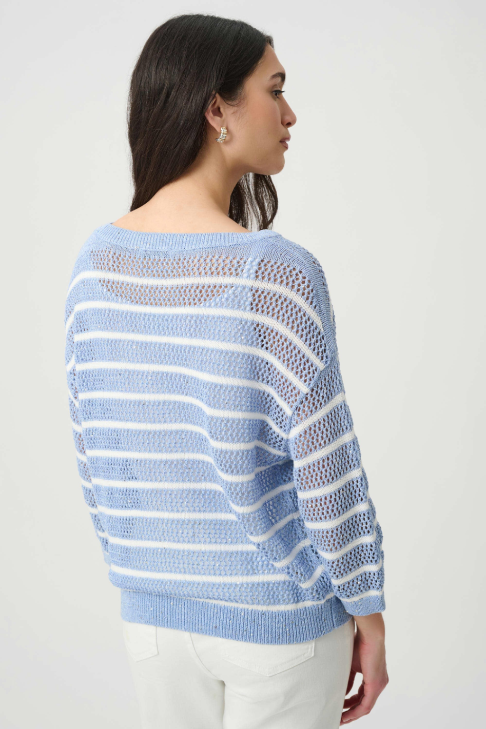 Joseph Ribkoff Cotton Blend Stripe Sweater 