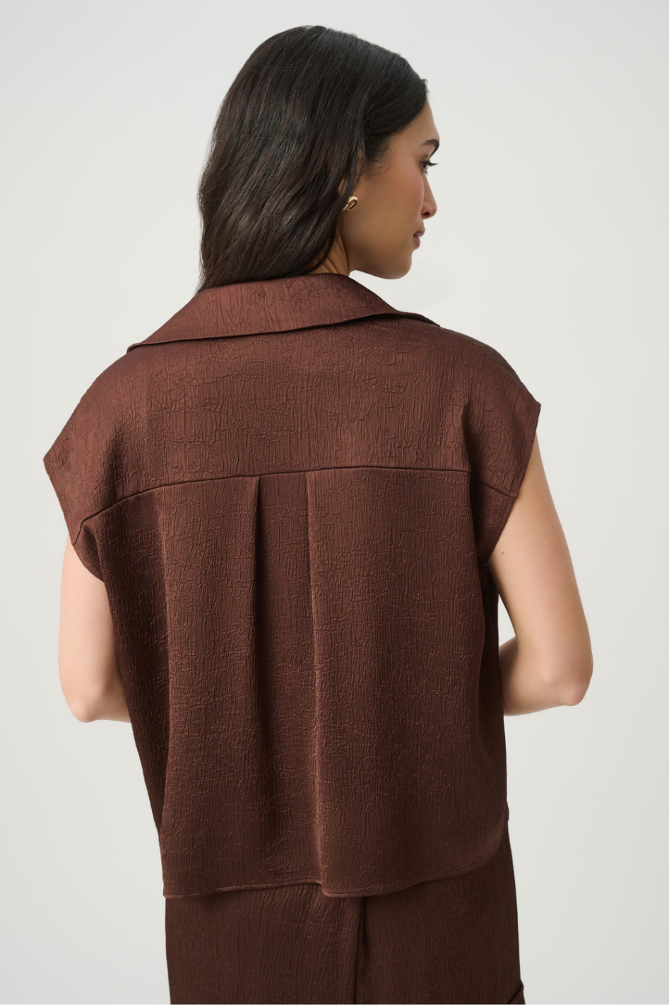 Joseph Ribkoff Crushed Satin Dolman Sleeve Top 