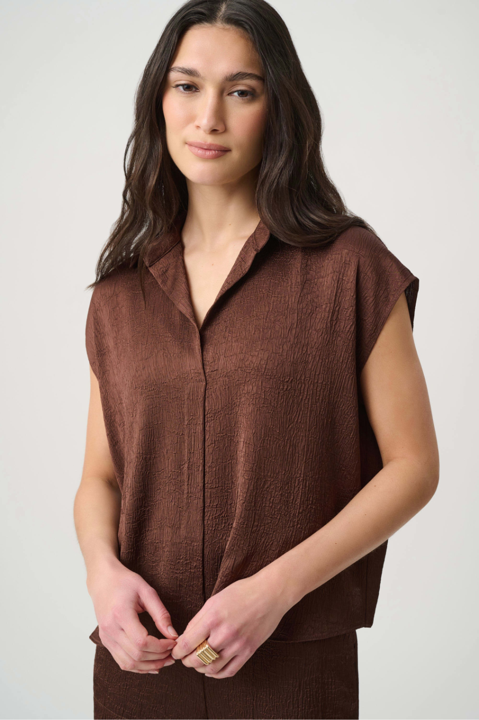 Joseph Ribkoff Crushed Satin Dolman Sleeve Top 