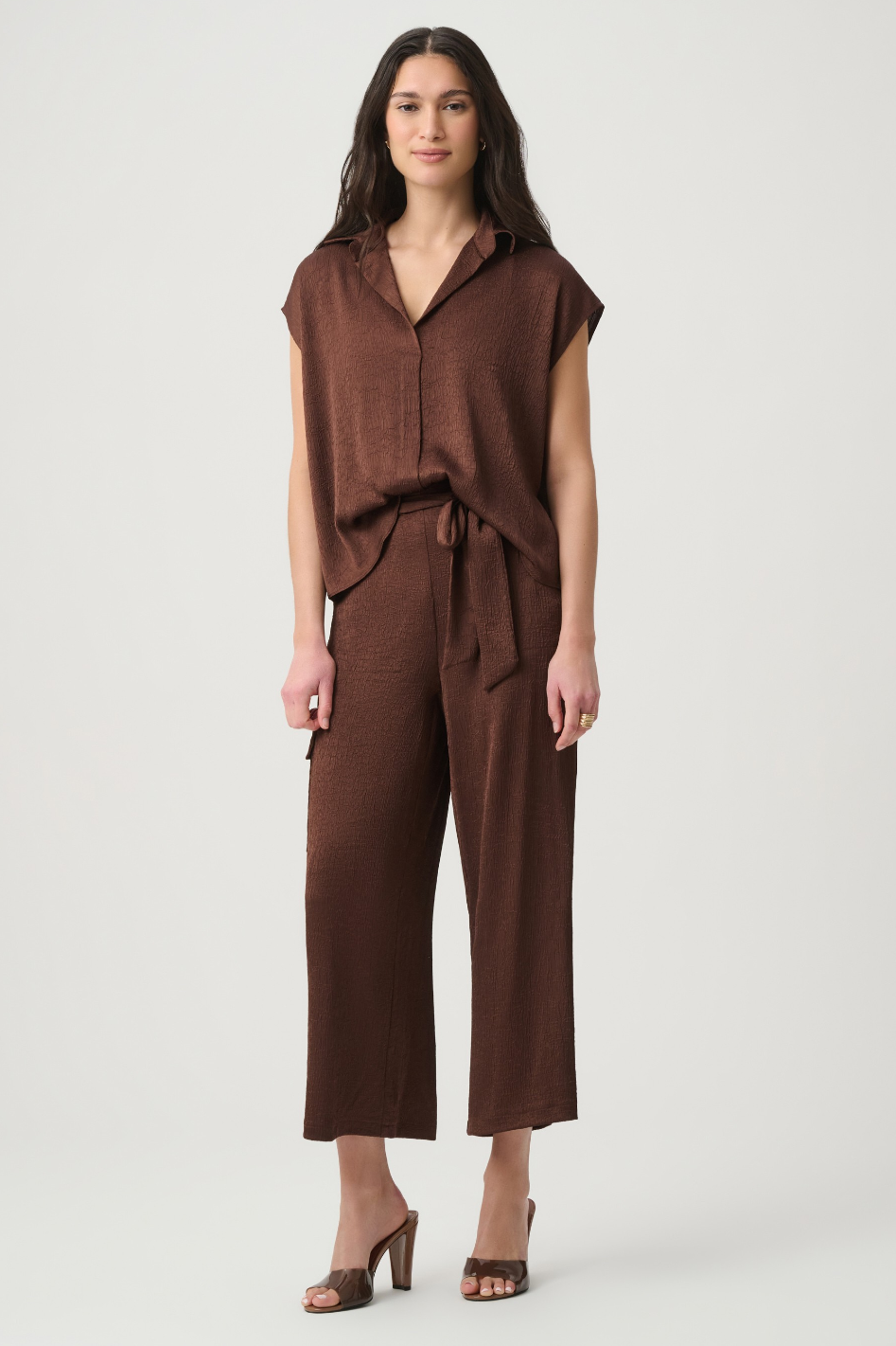 Joseph Ribkoff Crushed Satin Dolman Sleeve Top 