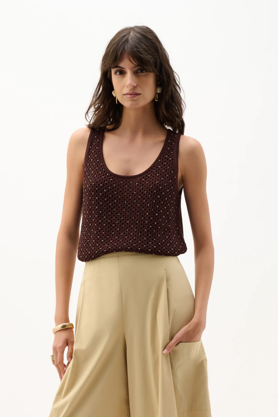 Joseph Ribkoff Embellished Knit Camisole 