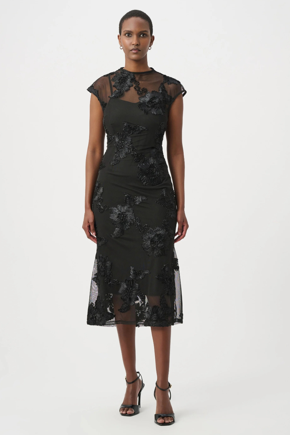 Joseph Ribkoff Embellished Trumpet Dress 