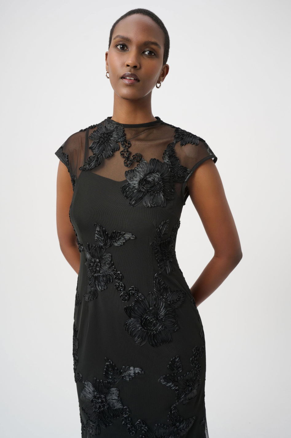 Joseph Ribkoff Embellished Trumpet Dress 