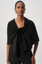 Joseph Ribkoff Faux Fur Draped Cover Up in Black