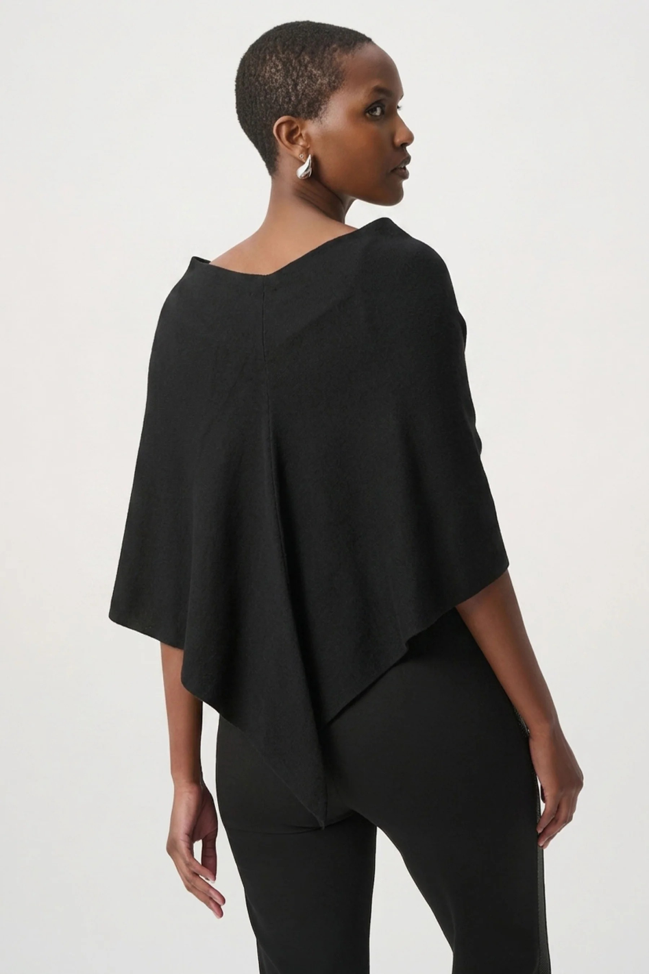 Joseph Ribkoff Faux Fur Draped Cover Up in Black