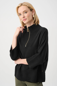 Joseph Ribkoff Funnel-Neck Sweater | Black | 263937