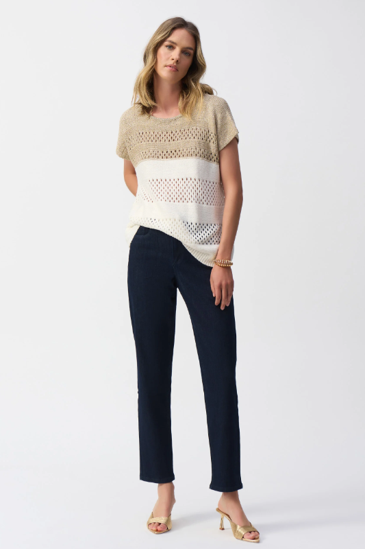 Joseph Ribkoff Gia Classic Slim Fit Stretch Jeans | Dark Denim Blue