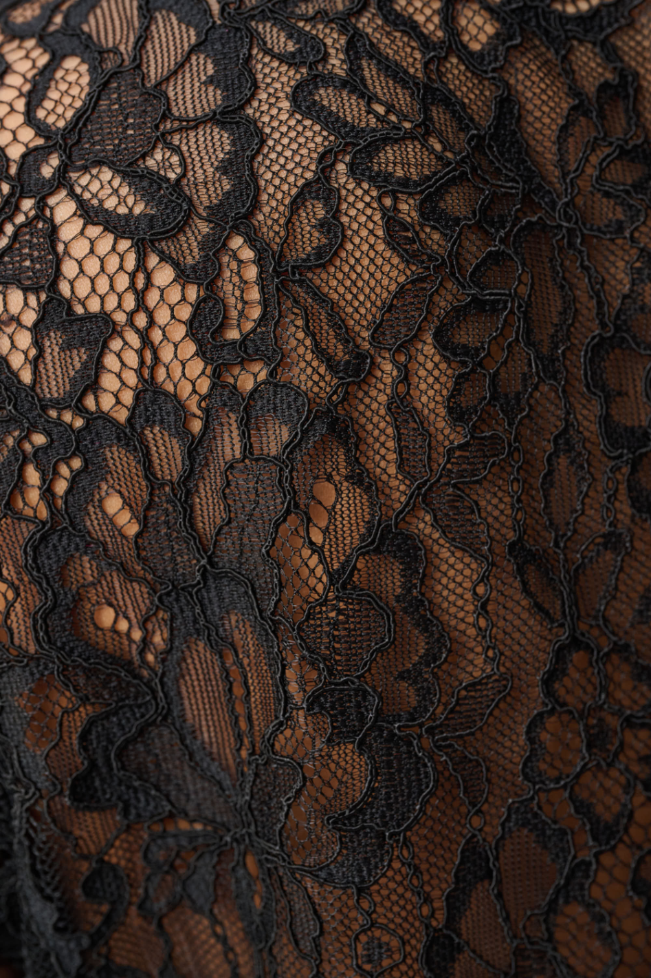 Joseph Ribkoff Lace Mock Neck Fitted Top in Black