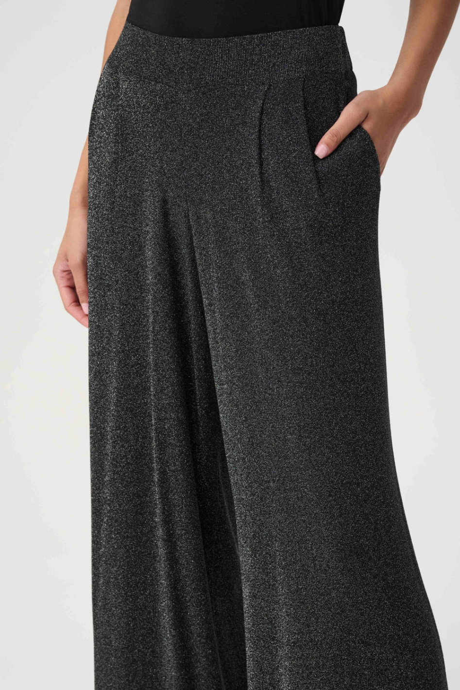 Joseph Ribkoff Lurex Wide-Leg Pants