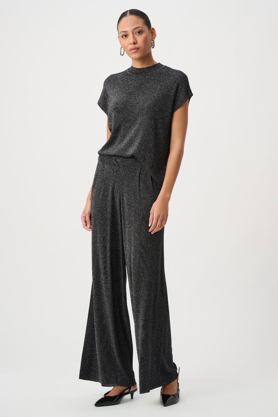 Joseph Ribkoff Lurex Wide-Leg Pants