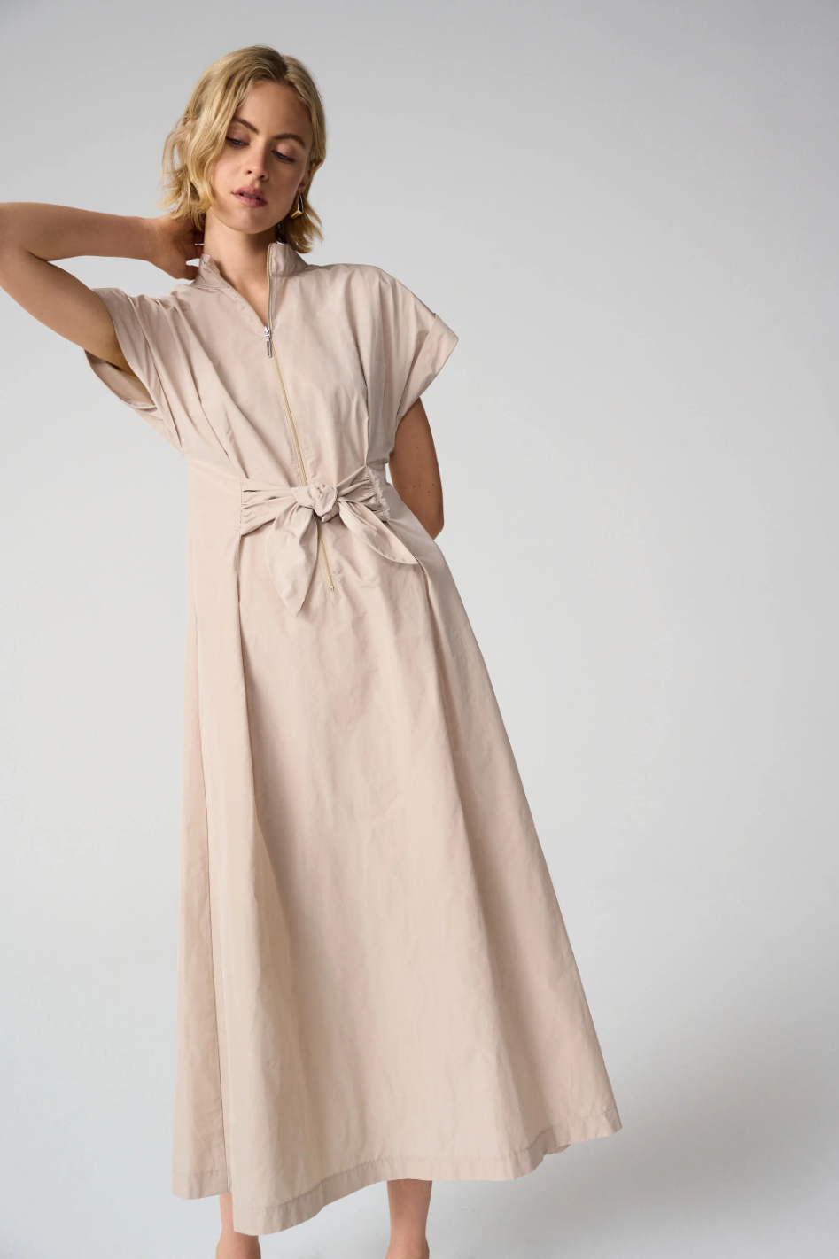 Joseph Ribkoff Memory Fit And Flare Dress With Tie Waist 