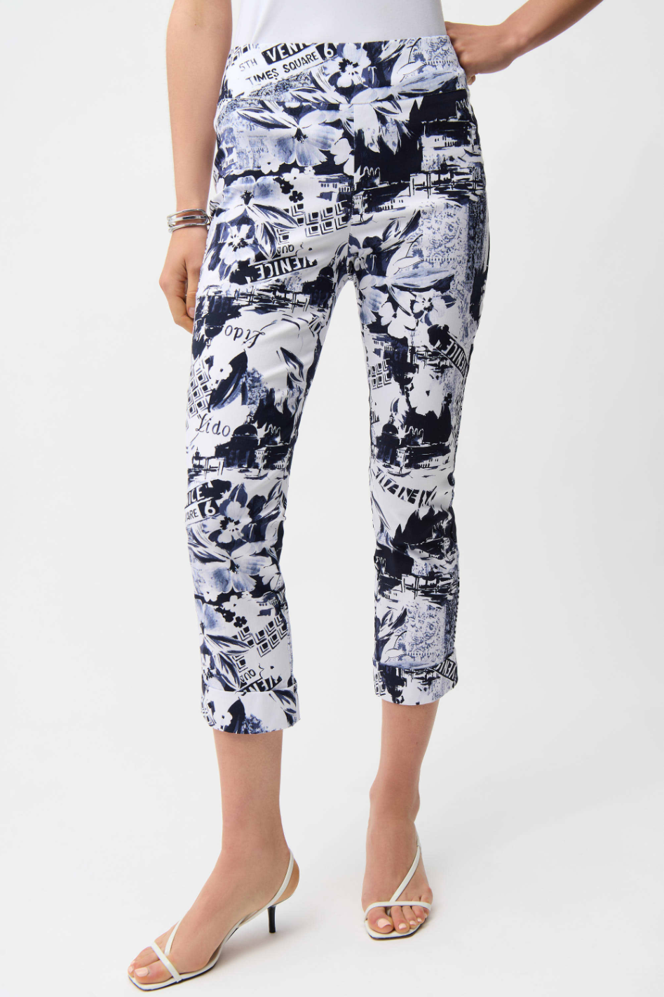 Joseph Ribkoff Millennium Print Crop Pull-On Pants 