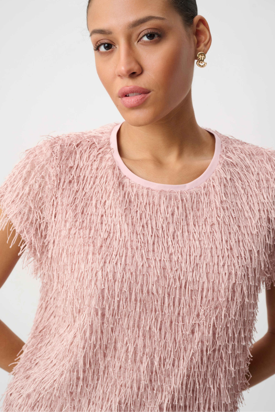 Joseph Ribkoff Novelty Fringe Top 