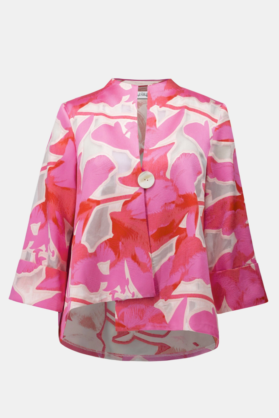 Joseph Ribkoff Novelty Jacquard Floral Print Swing Jacket 
