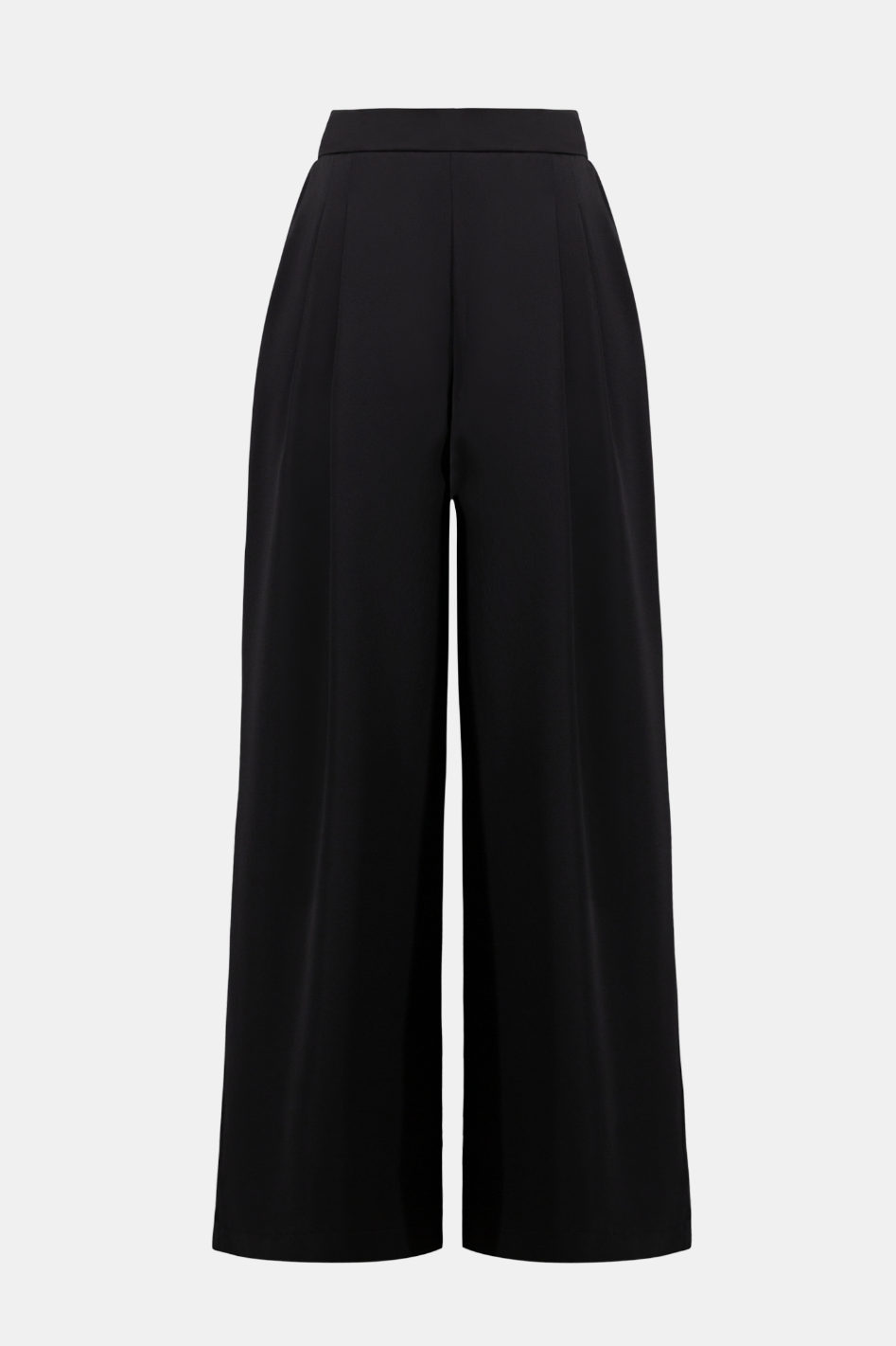 Joseph Ribkoff Recycled Satin Wide-Leg Pants in Black