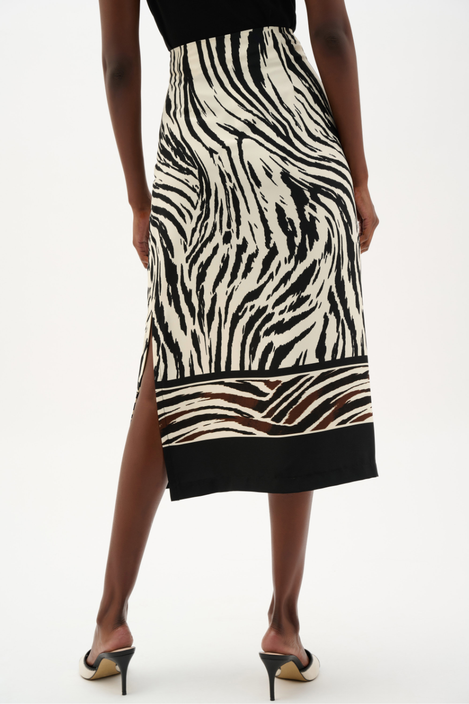 Joseph Ribkoff Recycled Woven Animal Print Straight Skirt | 262050