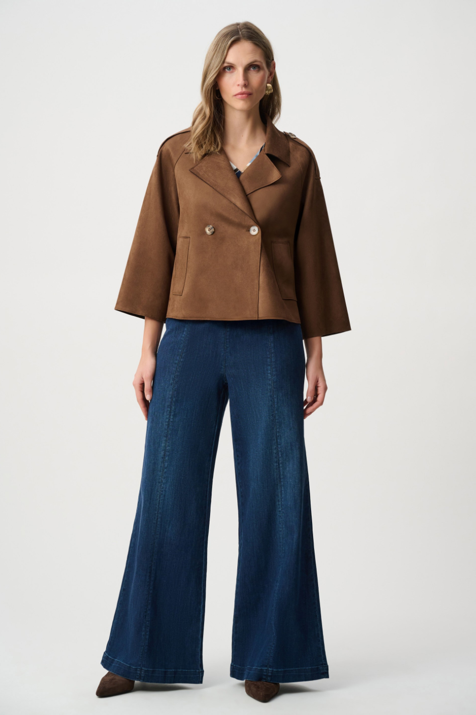 Joseph Ribkoff Scuba Suede Boxy Jacket
