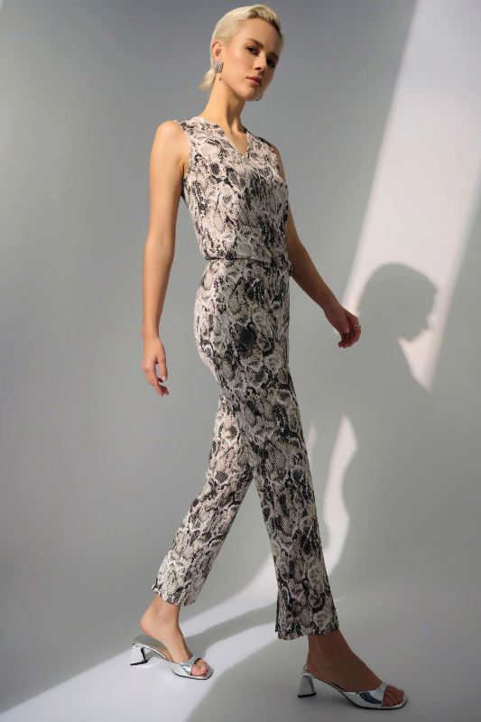 Joseph Ribkoff Silky Knit Python Print Straight Leg Pant