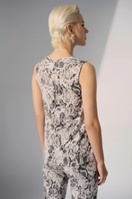 Load image into Gallery viewer, Joseph Ribkoff Silky Knit Python Print Sleeveless Straight Top
