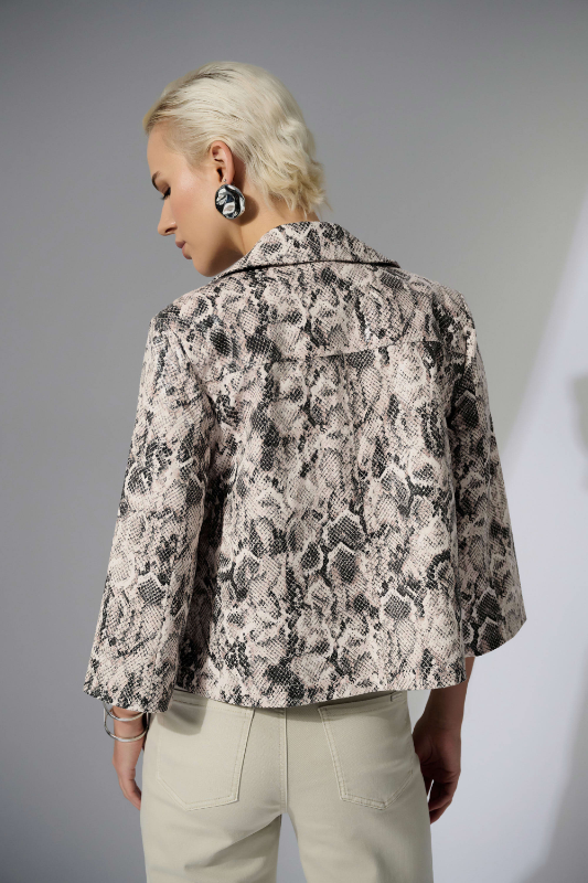 Joseph Ribkoff Silky Knit Python Print Swing Jacket | 252939